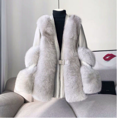 Warm Mid-length Fur Coat Be Up For Life