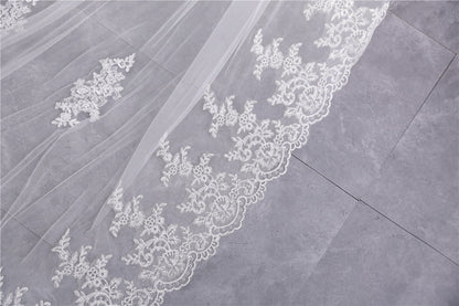 Bridal Veil Extra Wide Soft Mesh Lace With Hair Comb Be Up For Life