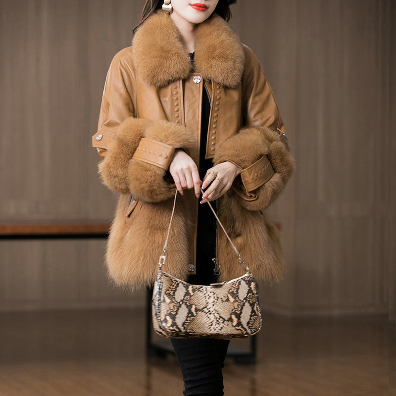 Genuine Leather Fur Coat Sheep Fur Fur Coat Be Up For Life