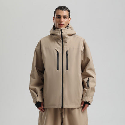 Men's Waterproof Breathable And Loose Zip Ski Suit Jacket Be Up For Life