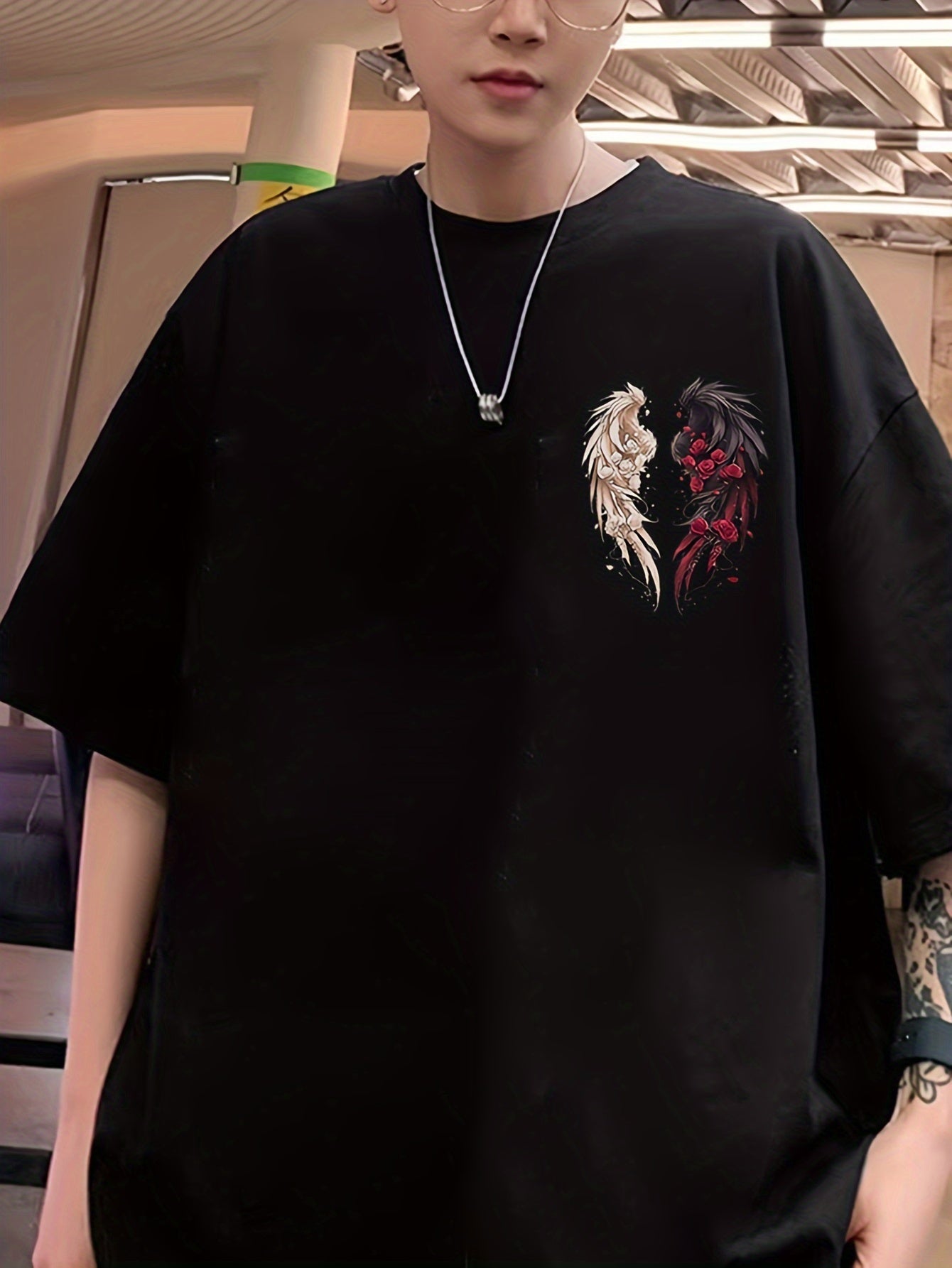 Men's Wing Pattern T-shirt Be Up For Life