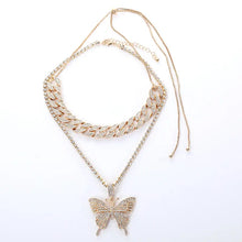 Load image into Gallery viewer, Cuban Link w/ Butterfly, Tennis Link Combo