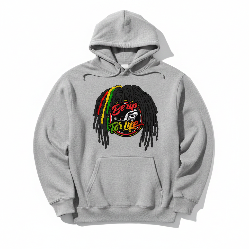 Rasta Gray Be Up Stylee Hoodie