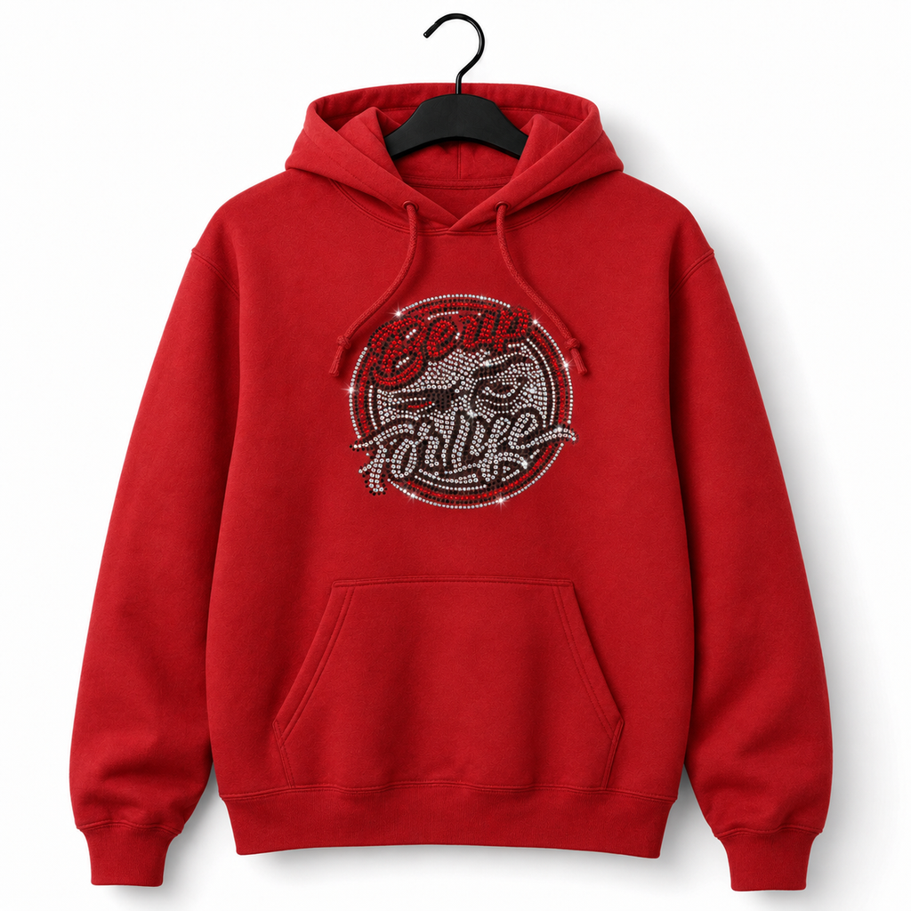 Be Up For Life Bling Rhinestone Unisex Hoodie