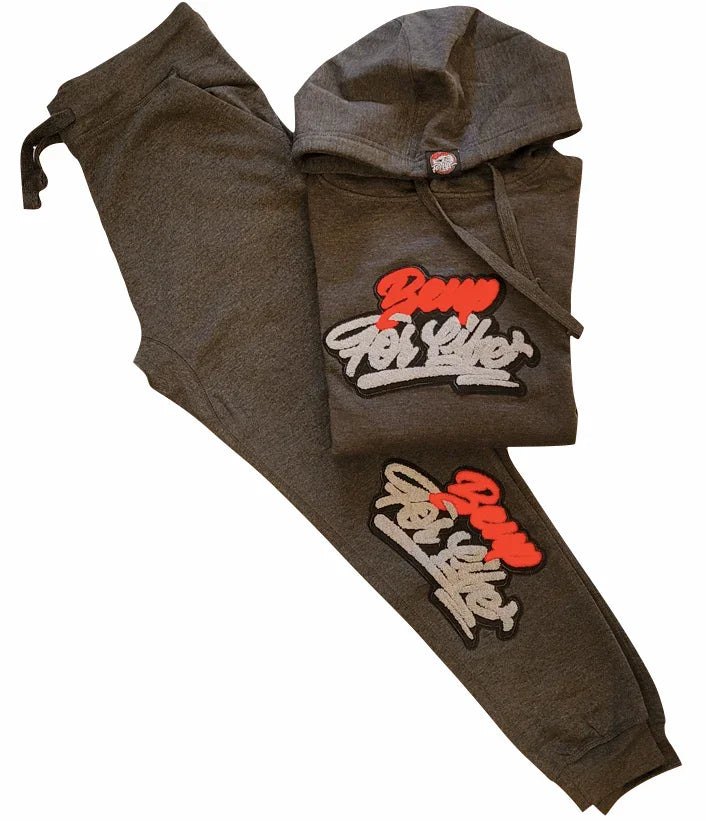 Be Up For Life Cursive Chenille, Jogger Set (chenille on crotch or leg)
