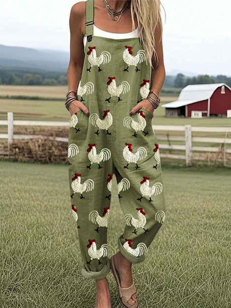 Digital 3D Print Casual Suspender Overalls BEUPFORLIFE.com