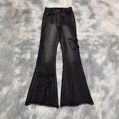 Women's Denim Flared Pants Be Up For Life