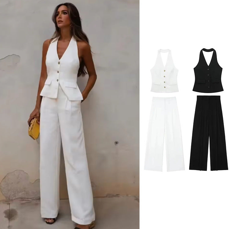 Women's Waistcoat Linen Vest Suit BEUPFORLIFE.com