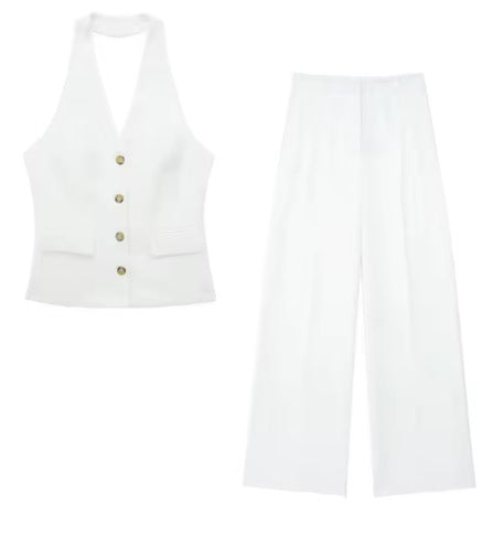 Women's Waistcoat Linen Vest Suit BEUPFORLIFE.com