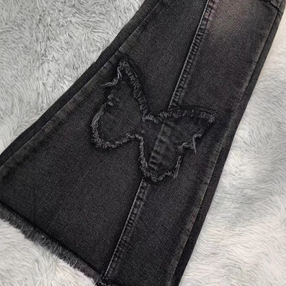 Women's Denim Flared Pants Be Up For Life