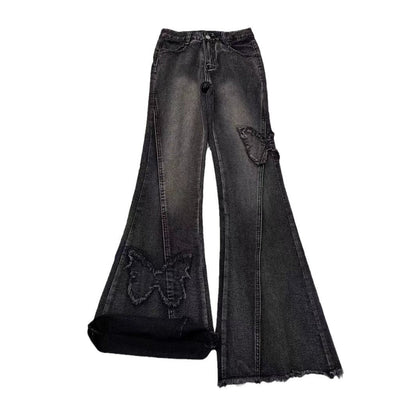 Women's Denim Flared Pants Be Up For Life