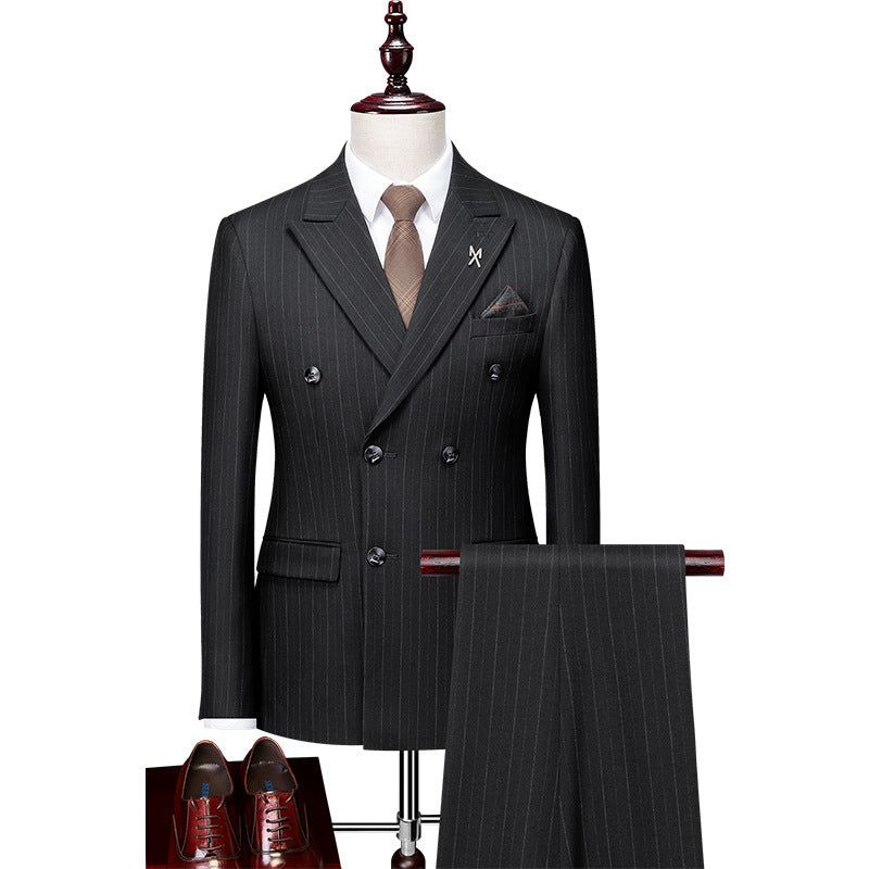 Men's Slim Fit, Four Seasons Double Breasted Suit - BEUPFORLIFE.com