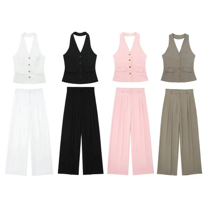 Women's Waistcoat Linen Vest Suit BEUPFORLIFE.com