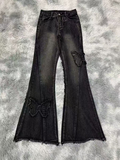 Women's Denim Flared Pants Be Up For Life