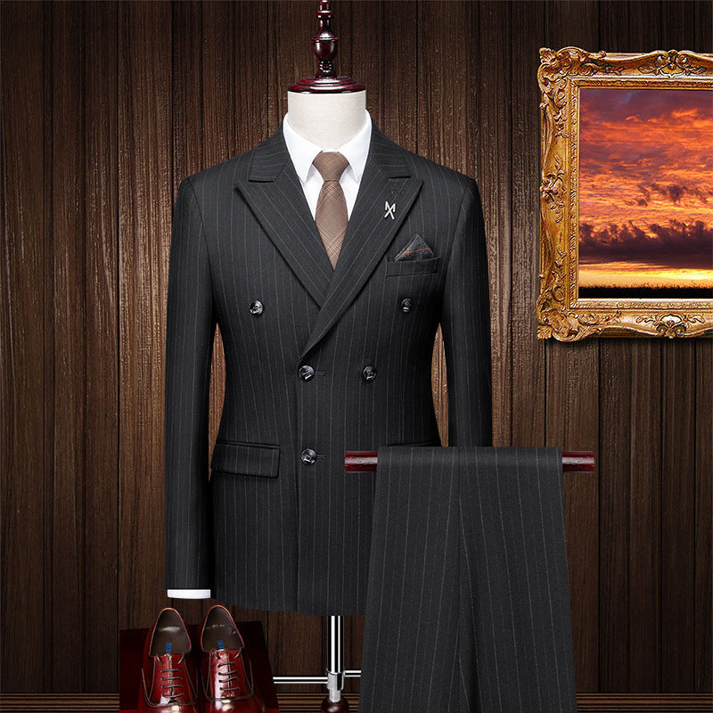 Men's Slim Fit, Four Seasons Double Breasted Suit - BEUPFORLIFE.com