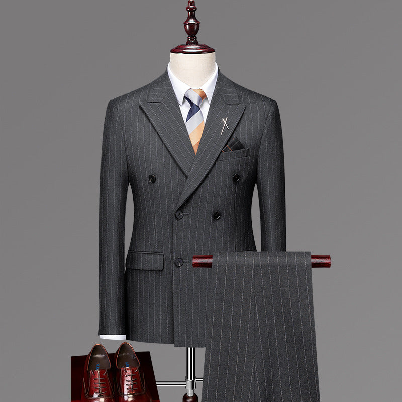 Men's Slim Fit, Four Seasons Double Breasted Suit - BEUPFORLIFE.com