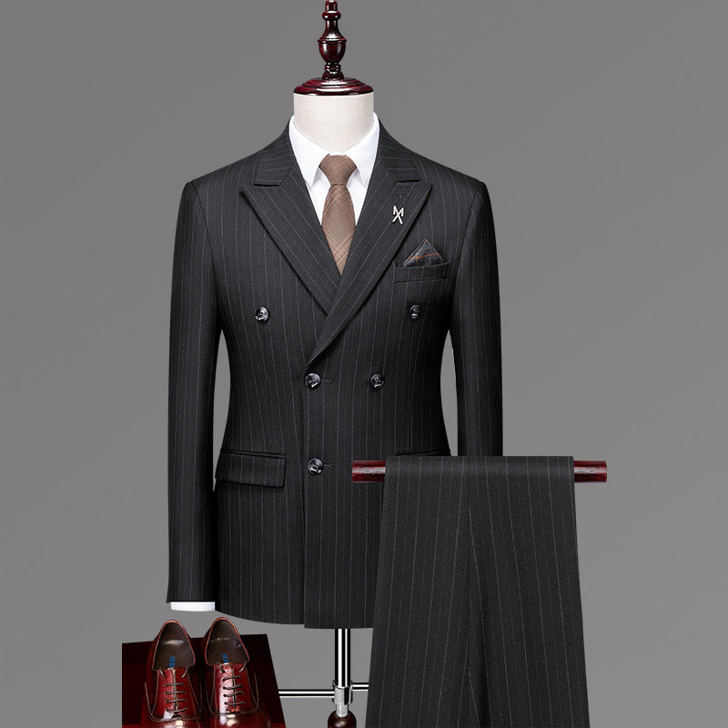 Men's Slim Fit, Four Seasons Double Breasted Suit - BEUPFORLIFE.com