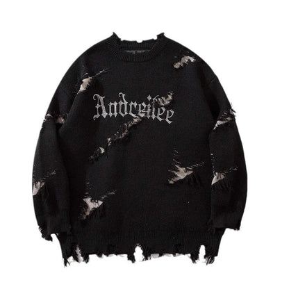 Ripped Frayed Designer Loose Sweater BEUPFORLIFE.com