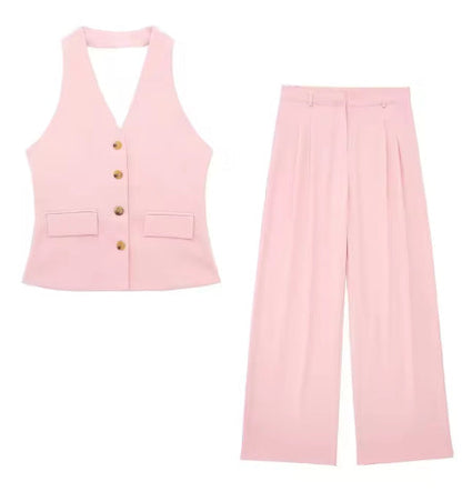 Women's Waistcoat Linen Vest Suit BEUPFORLIFE.com