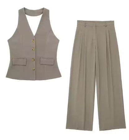 Women's Waistcoat Linen Vest Suit BEUPFORLIFE.com