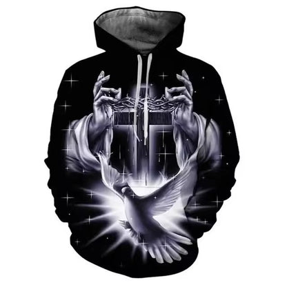 Men's 3D Digital Print Hoodie