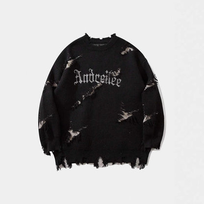Ripped Frayed Designer Loose Sweater BEUPFORLIFE.com