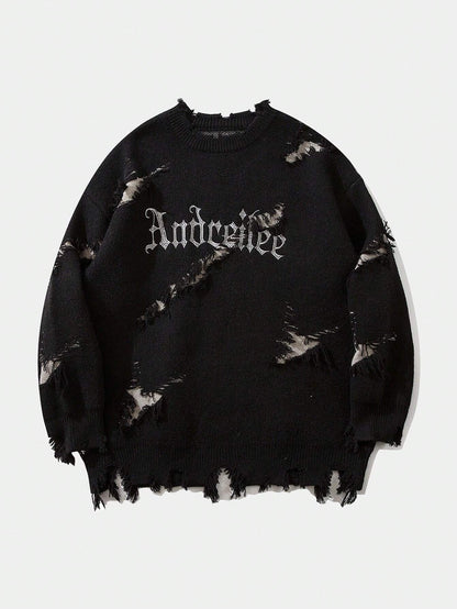 Ripped Frayed Designer Loose Sweater BEUPFORLIFE.com
