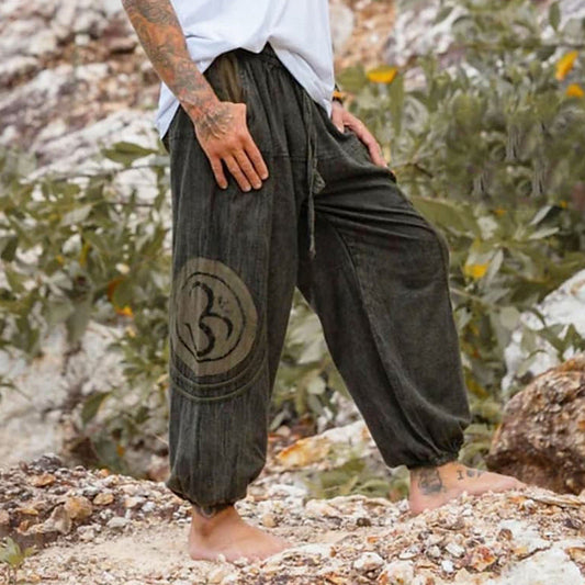 Ethnic Style Men's Casual Ankle-tied Pants BEUPFORLIFE.com