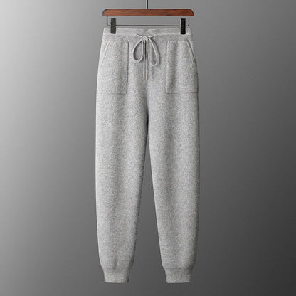 Solid Color Hooded Knitted Sweatshirt Pants Set BEUPFORLIFE.com