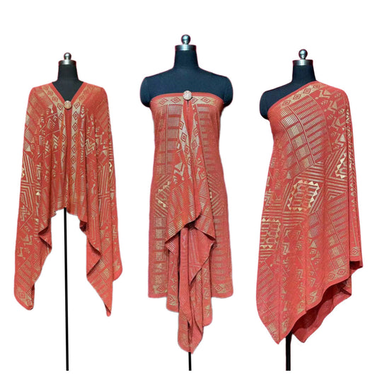 Gorgeous Tinfoil Gold Shawl Multifunctional Scarf BEUPFORLIFE.com