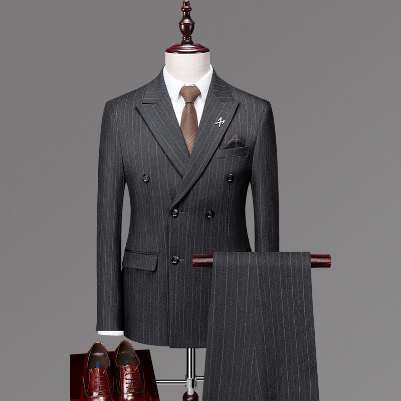 Men's Slim Fit, Four Seasons Double Breasted Suit - BEUPFORLIFE.com