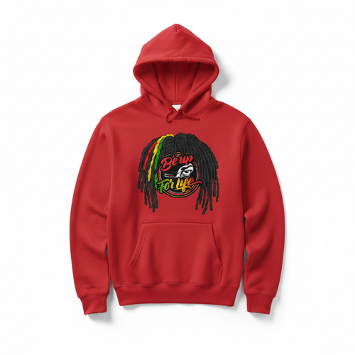 Rasta Style Red Be Up For Life Hoodie