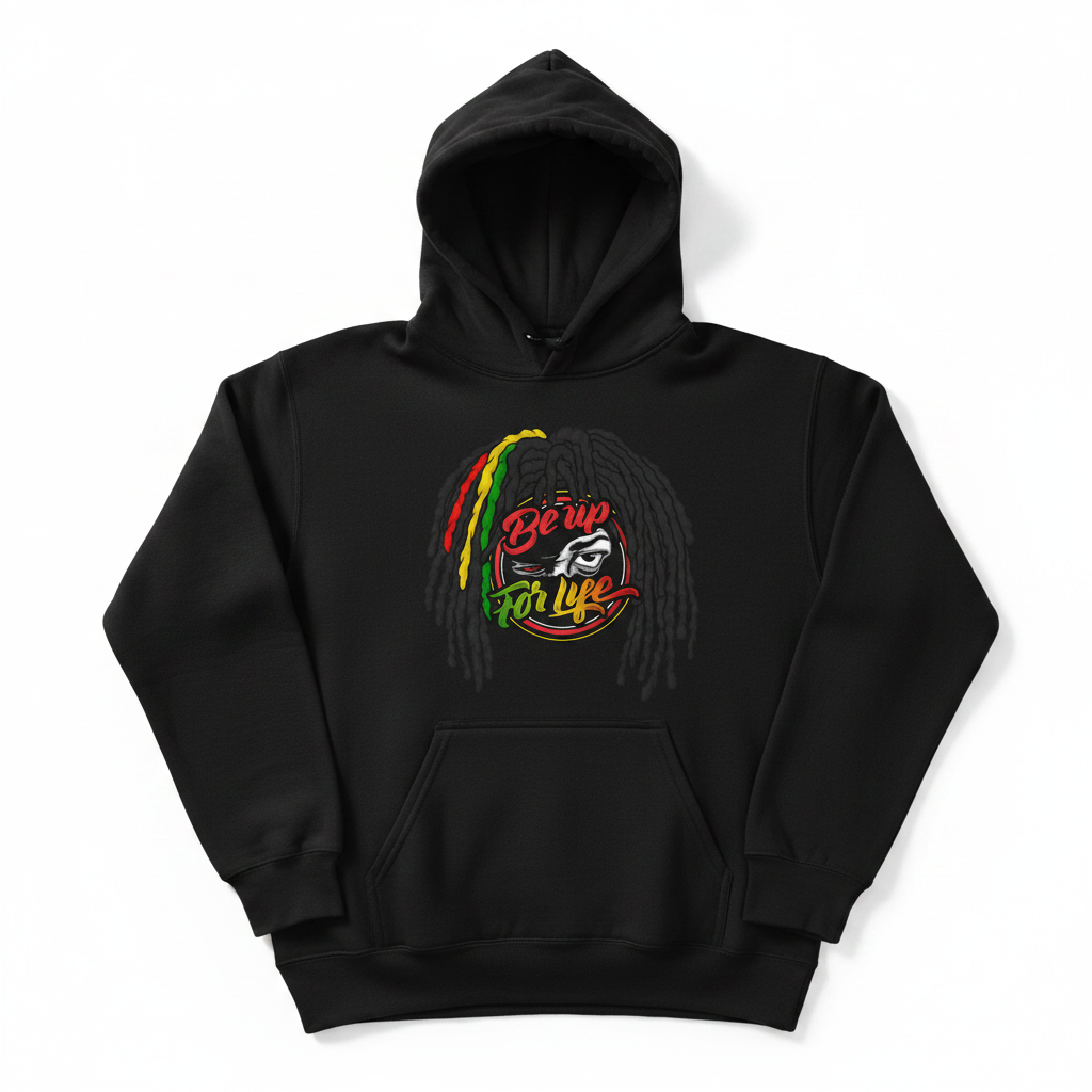 Rasta Loc Black Be Up Dread Drip Hoodie