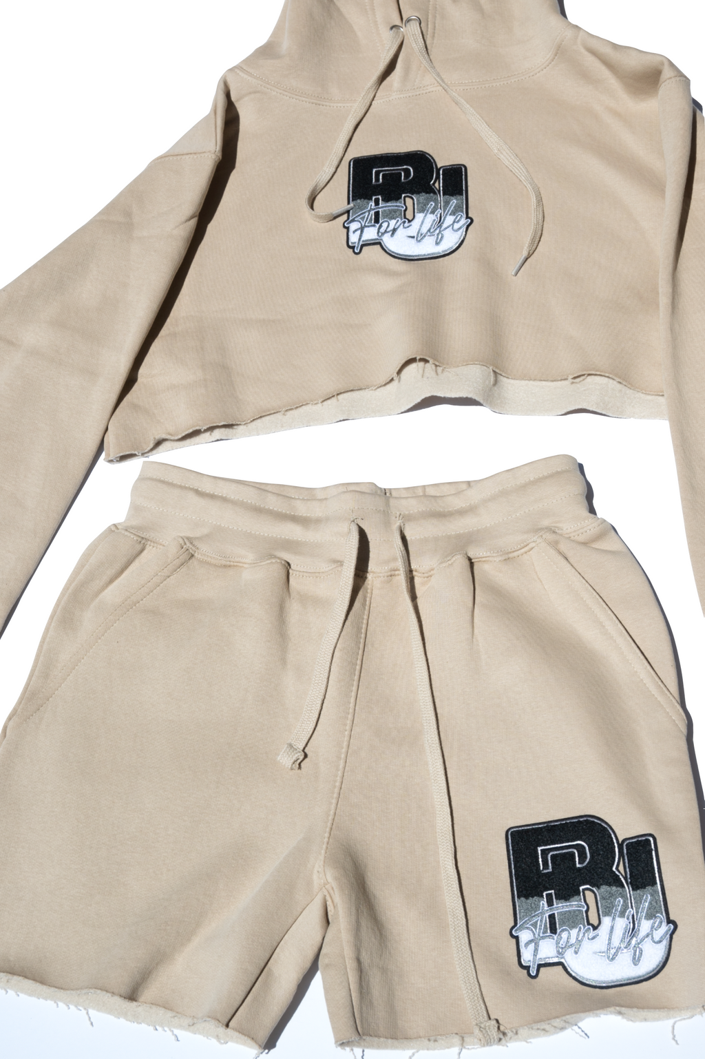 Ladies Crop Top Fleece Short Set - BEUPFORLIFE.com