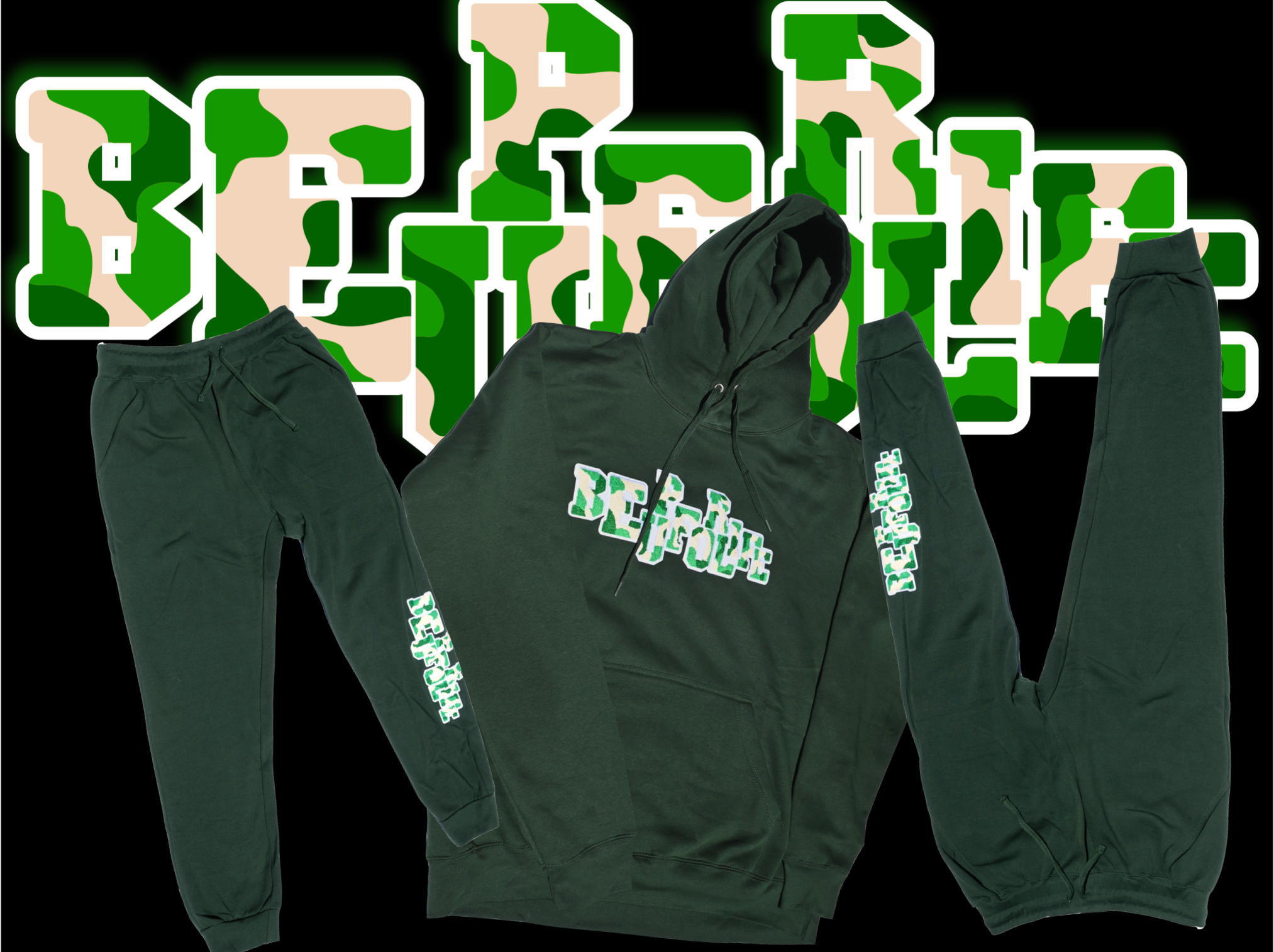 Hunter Green Heavy Blend Fleece Sweat Suit - BEUPFORLIFE.com