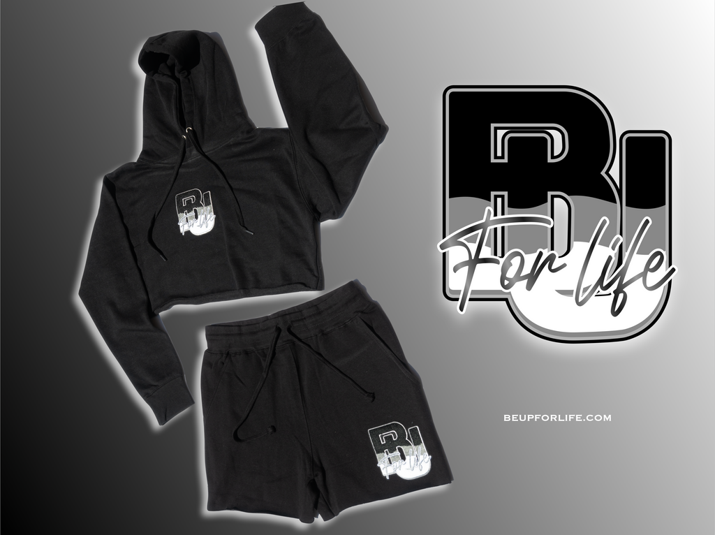 Ladies Crop Top Fleece Short Set - BEUPFORLIFE.com