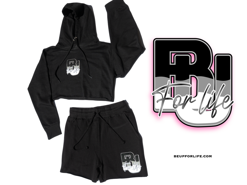 Ladies Crop Top Fleece Short Set - BEUPFORLIFE.com