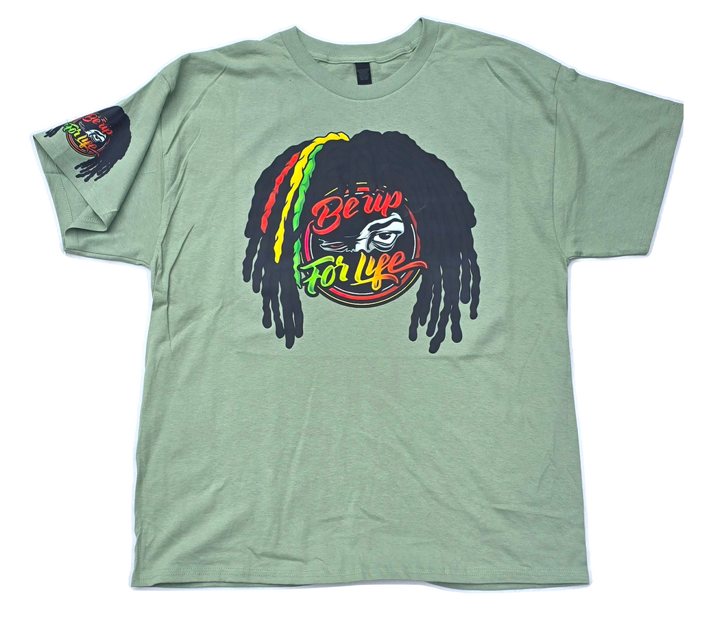 Be Up For Life T-Shirt – Rasta Logo Style