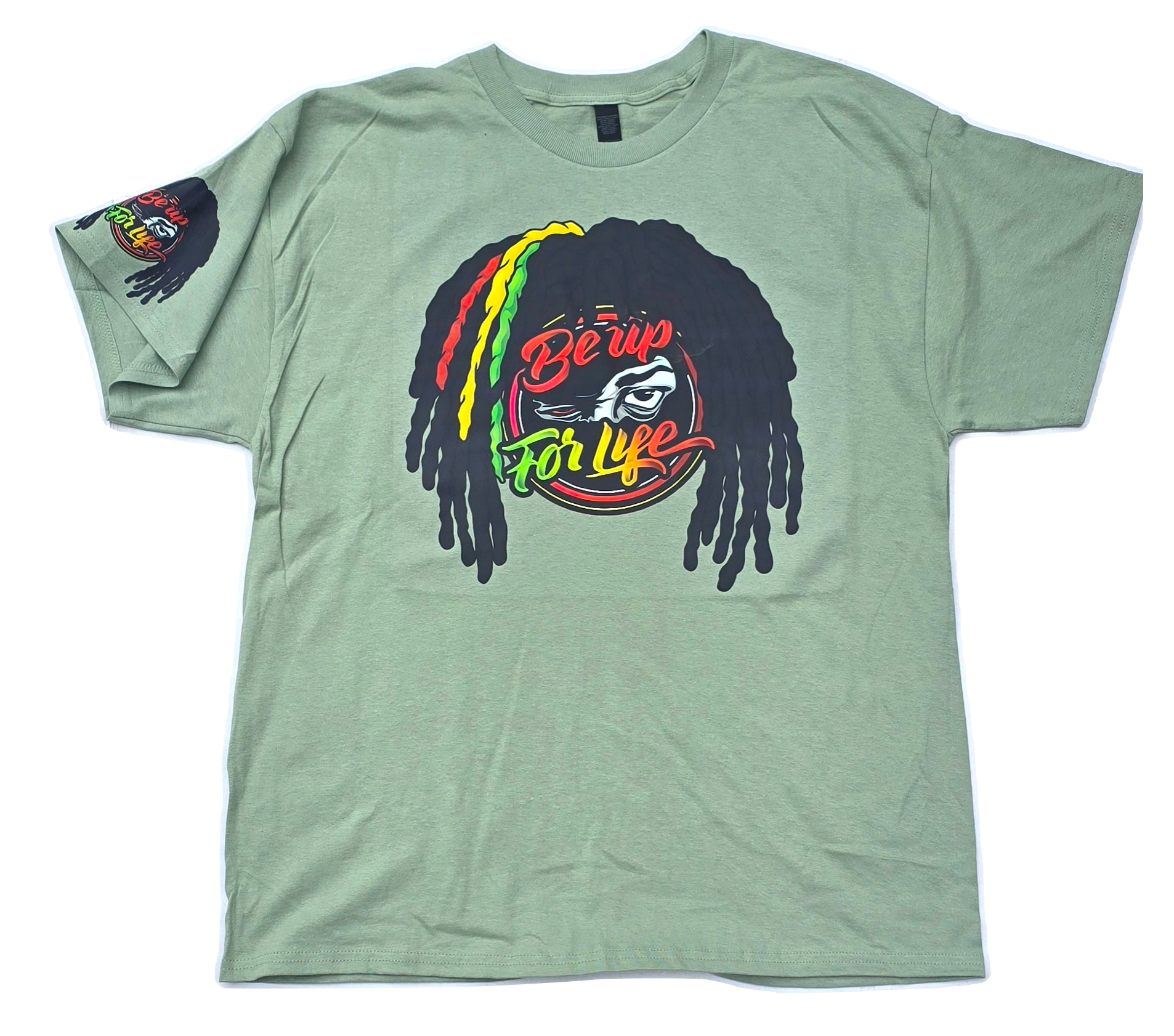 Be Up For Life T-Shirt – Rasta Logo Style