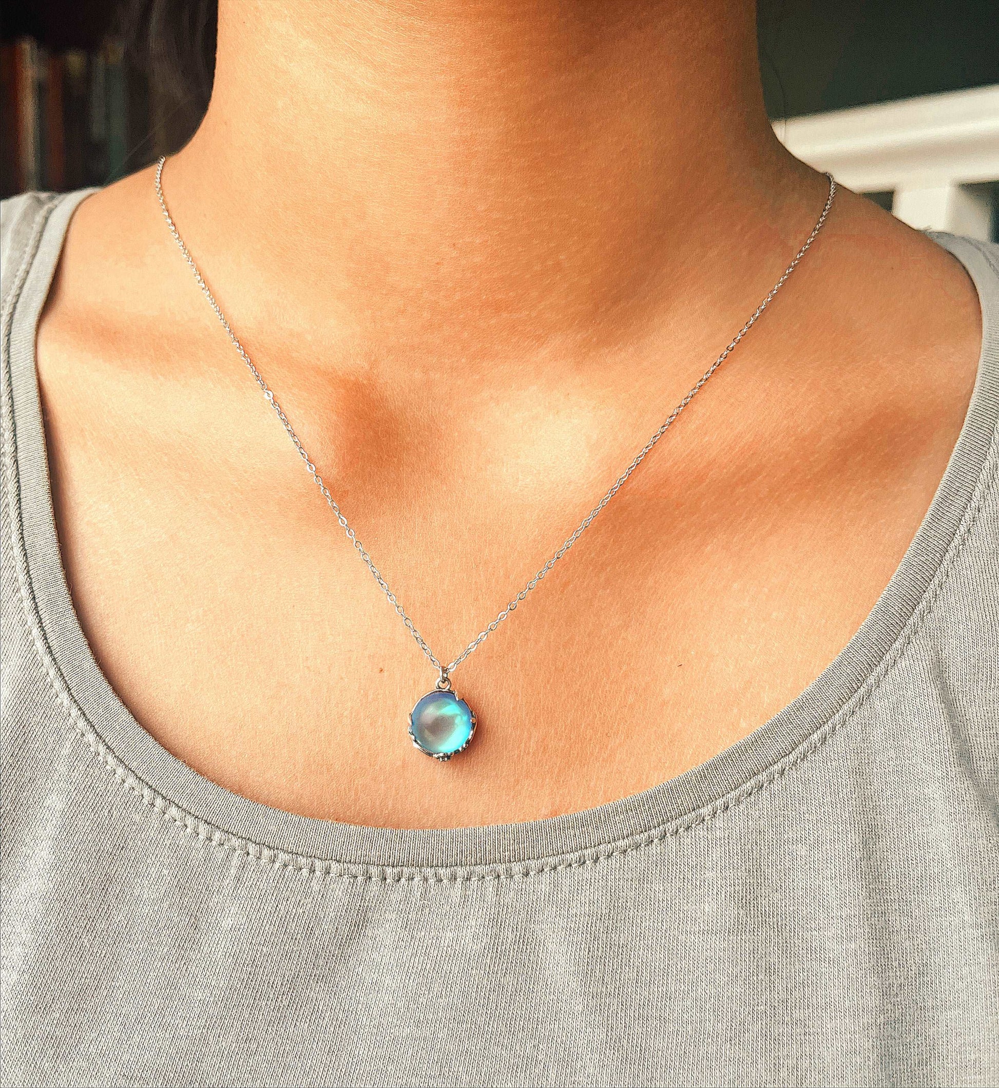 Blue Pearl Necklace