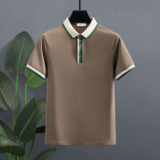 Pearl Cotton Polo Shirt Short-sleeved BEUPFORLIFE.com