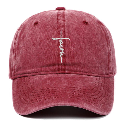 Faith Washed-out Baseball Cap Be Up For Life