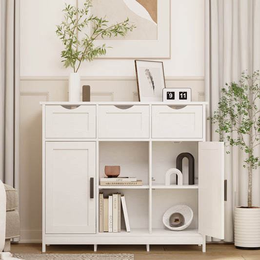 Cabinet With Drawers And Shelves - White BEUPFORLIFE.com