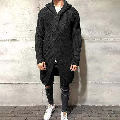 Long Knitted Hooded Sweater BEUPFORLIFE.com