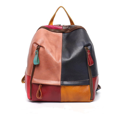 Italian Leather Panel Backpack Be Up For Life
