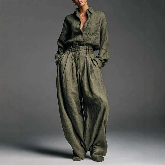 Shirt And Trousers Two-piece Set Be Up For Life