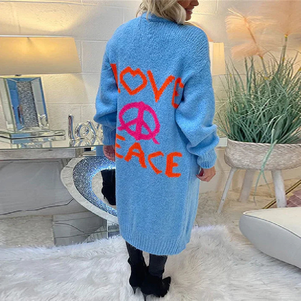 Jacquard Love, Peace Coat Be Up For Life