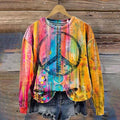 Women's Printed Drop-shoulder Sweater Be Up For Life