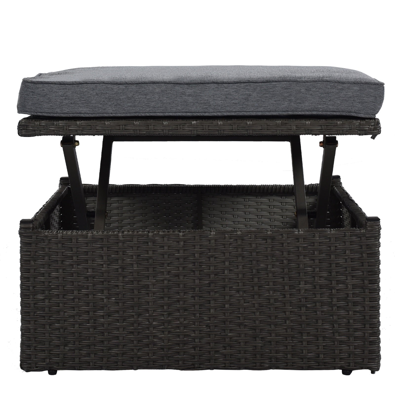U Style Patio Rectangle Daybed With Canopy, Wicker Sectional Seating Be Up For Life