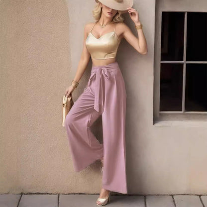Lace Up Style High Waist Pants BEUPFORLIFE.com